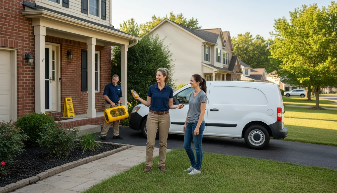 Residential water damage restoration in Hartington, NE